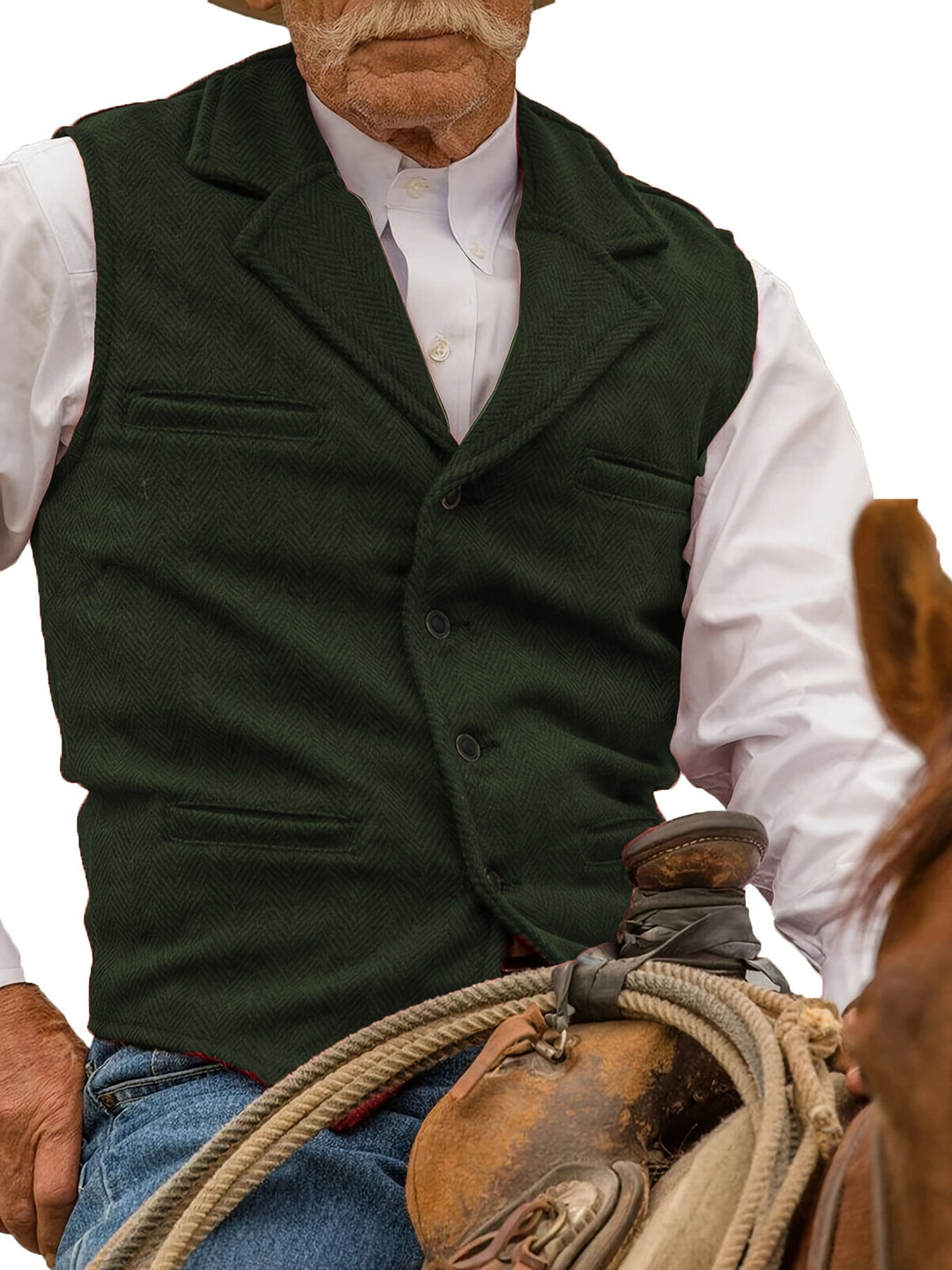 Colton | Heritage Herringbone Vest