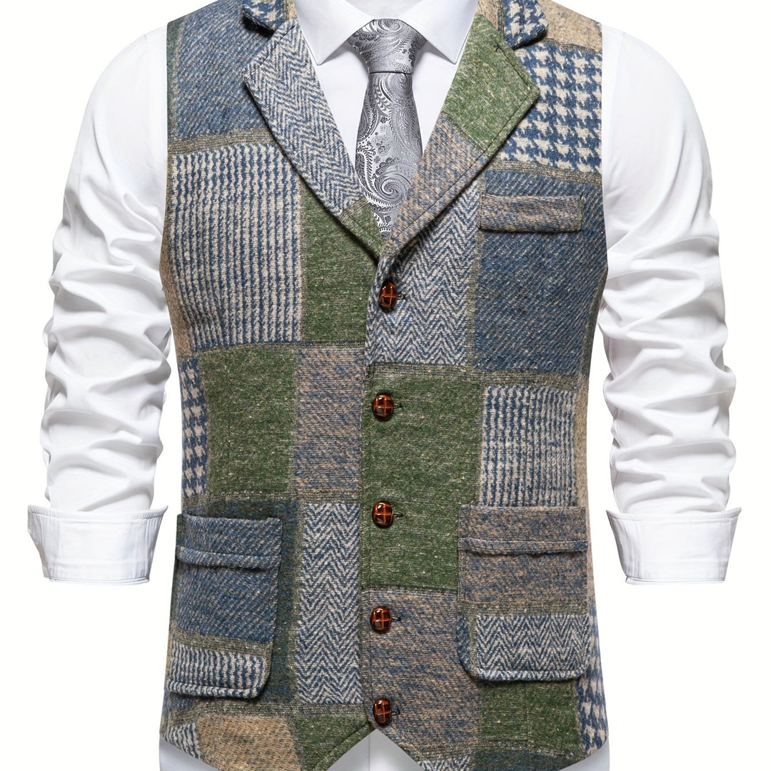 Tobias | Patchwork Tailored Waistcoat