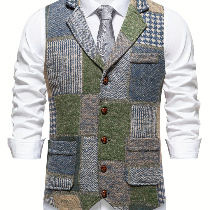 Tobias | Patchwork Tailored Waistcoat