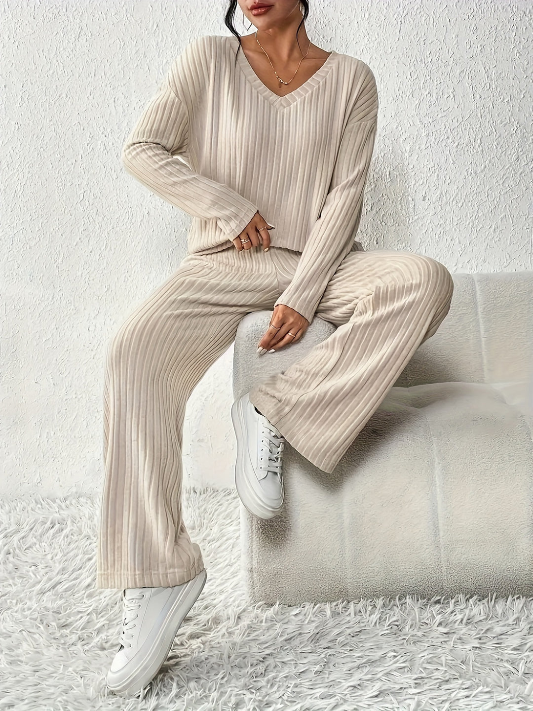 Sabina | Ribbed Lounge Two-Piece Set