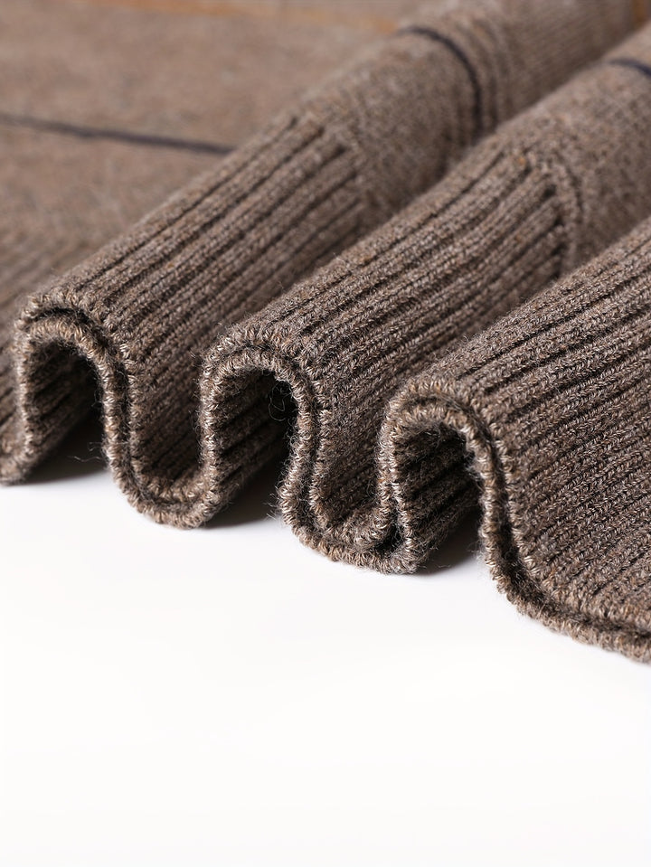 Garrick | Refined Striped Zip-Neck Sweater