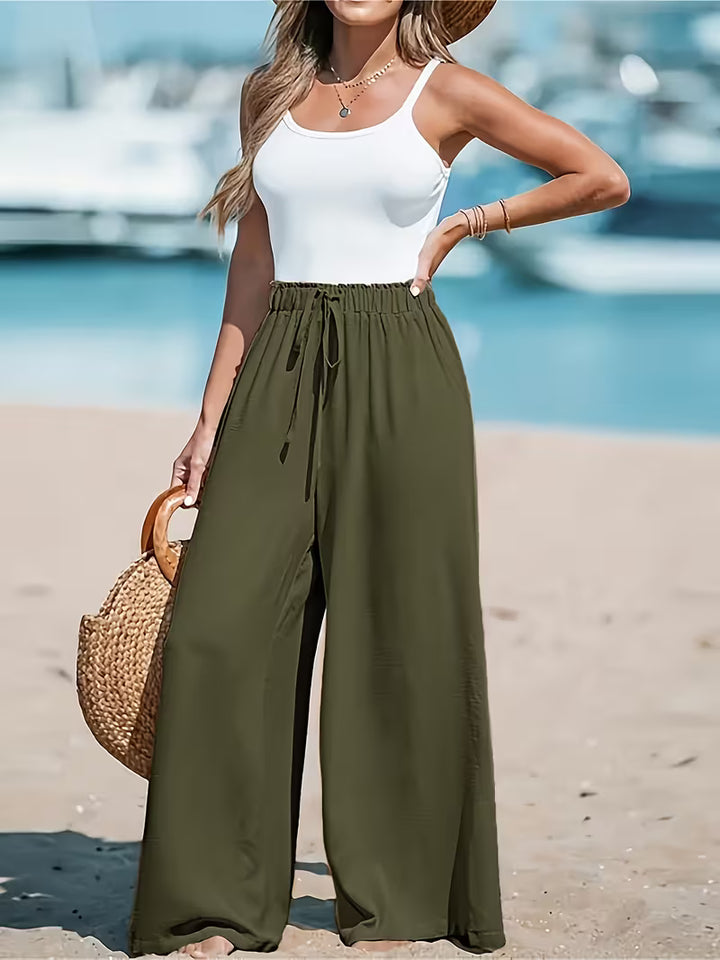 Brianna | Casual High-Waisted Wide-Leg Pants
