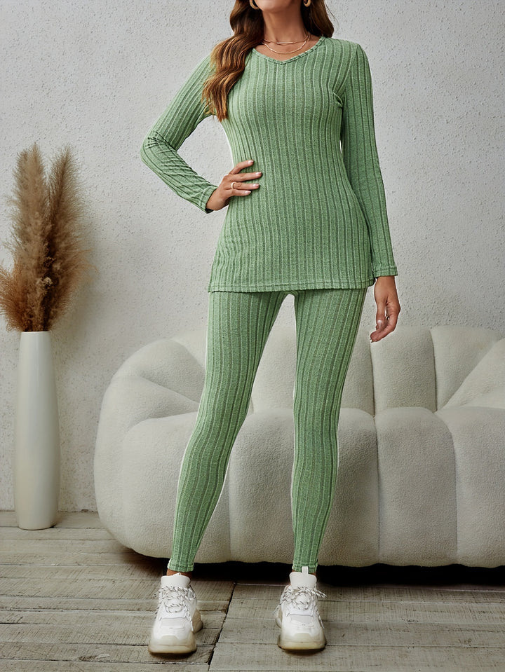 Delphina | Relaxed Ribbed Two-Piece Set