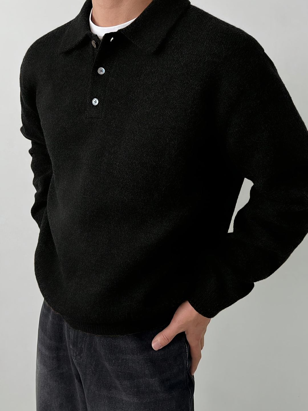 Landon | Refined Polo Collar Sweater