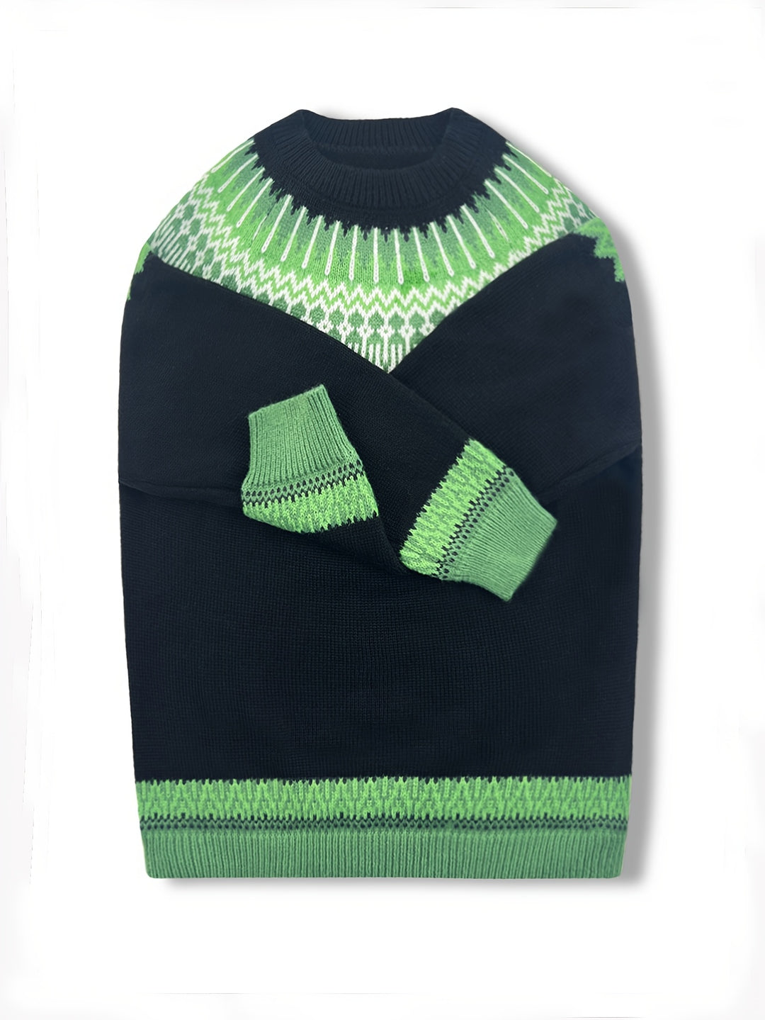 Brenna | Chunky Jacquard Round Neck Sweater