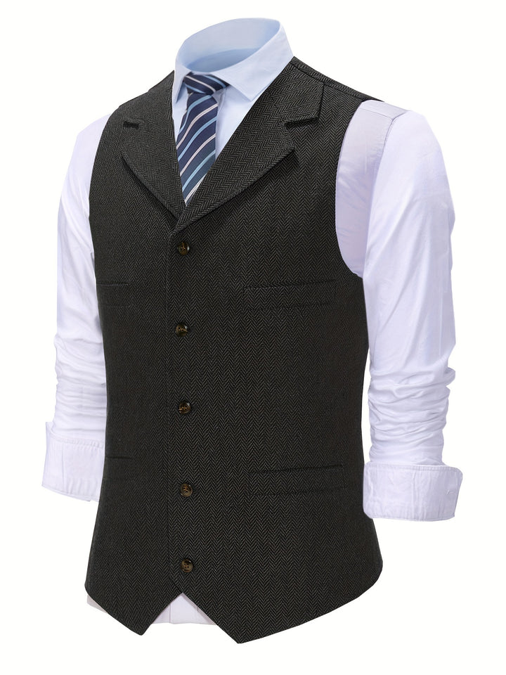 Byron | Refined Herringbone Waistcoat