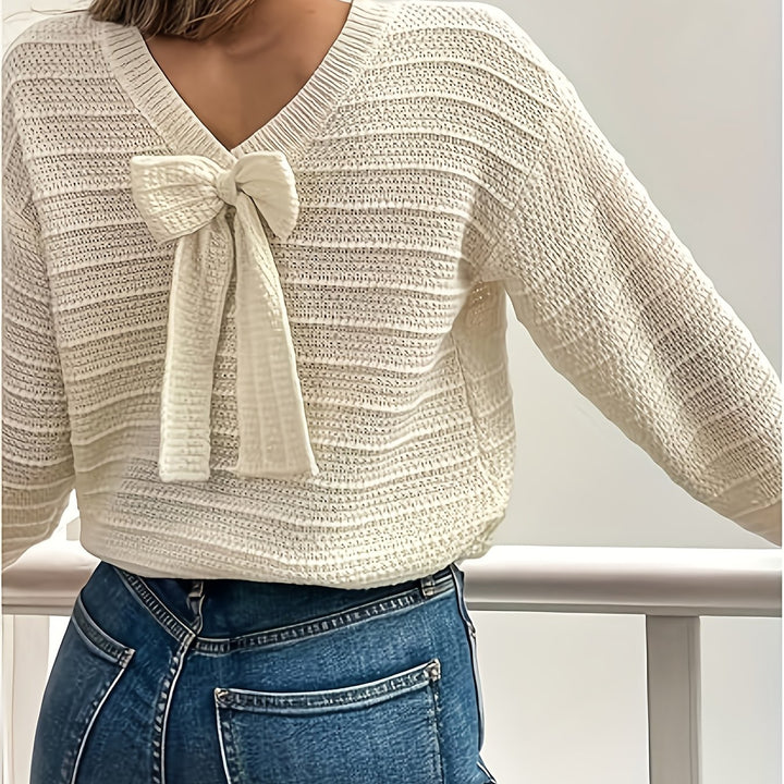 Imogen | Bow-Detail Knit Sweater
