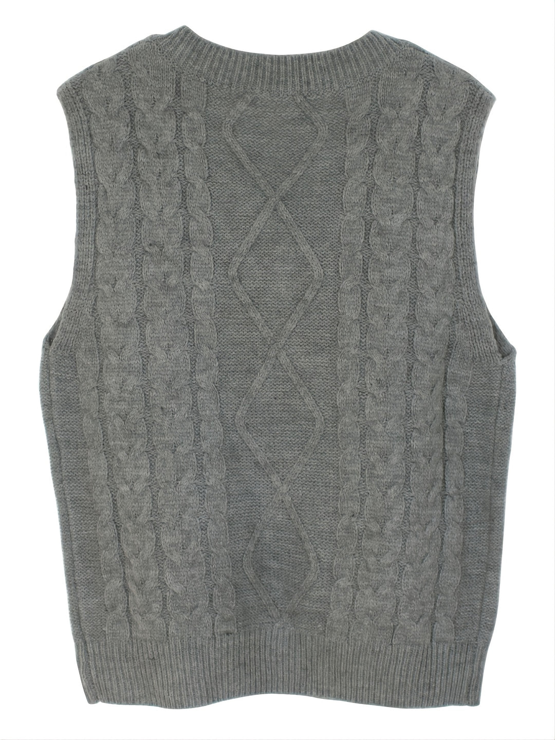 Cora | Cozy Cable-Knit V-Neck Sweater Vest