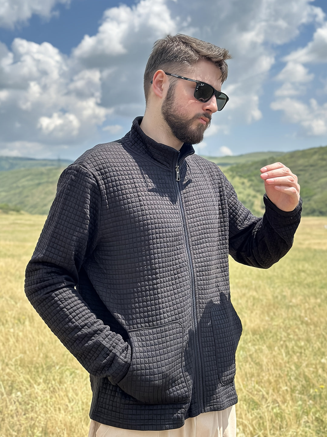 Hugo | Textured Zip-Up Jacket