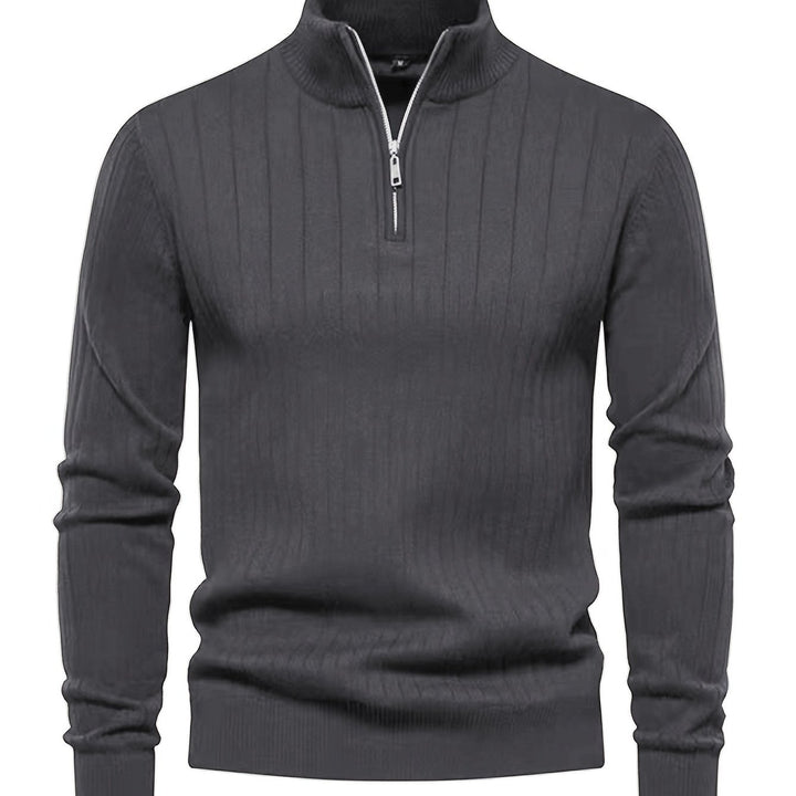 Reid | Quarter-Zip Stand Collar Sweater