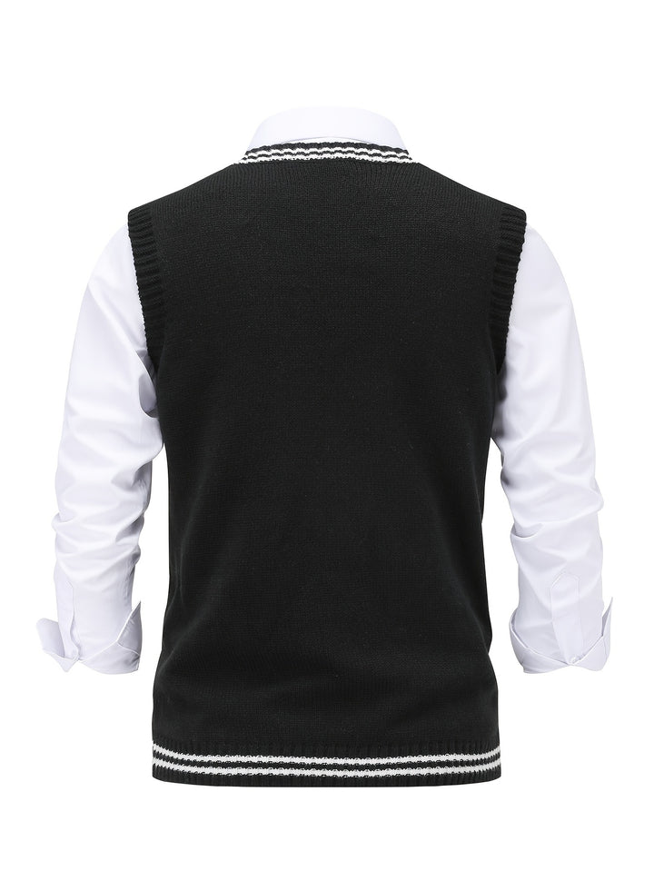 Gideon | Cable-Knit V-Neck Sweater Vest