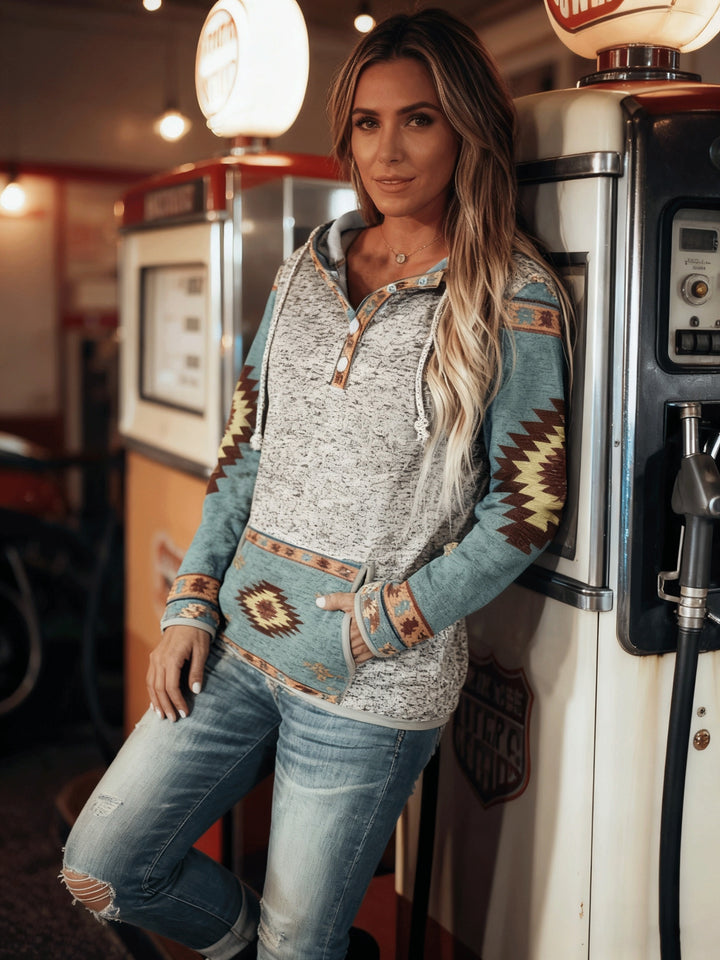 Kendra | Western-Inspired Hooded Sweatshirt