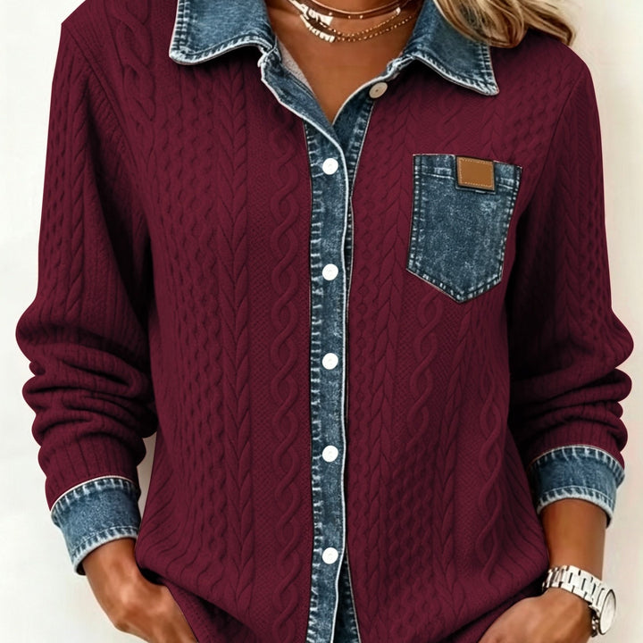 Greta | Textured Button-Up Shirt