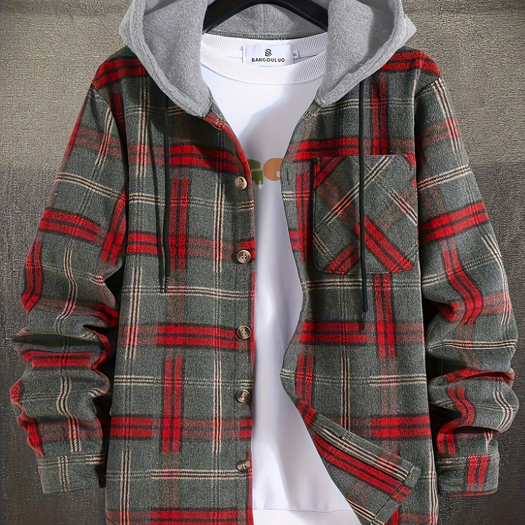 Hollis | Christmas Plaid Hooded Jacket