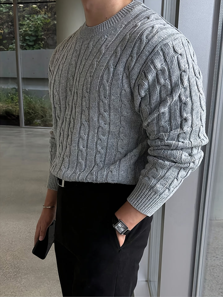 Preston | Twisted Cable Pullover Sweater