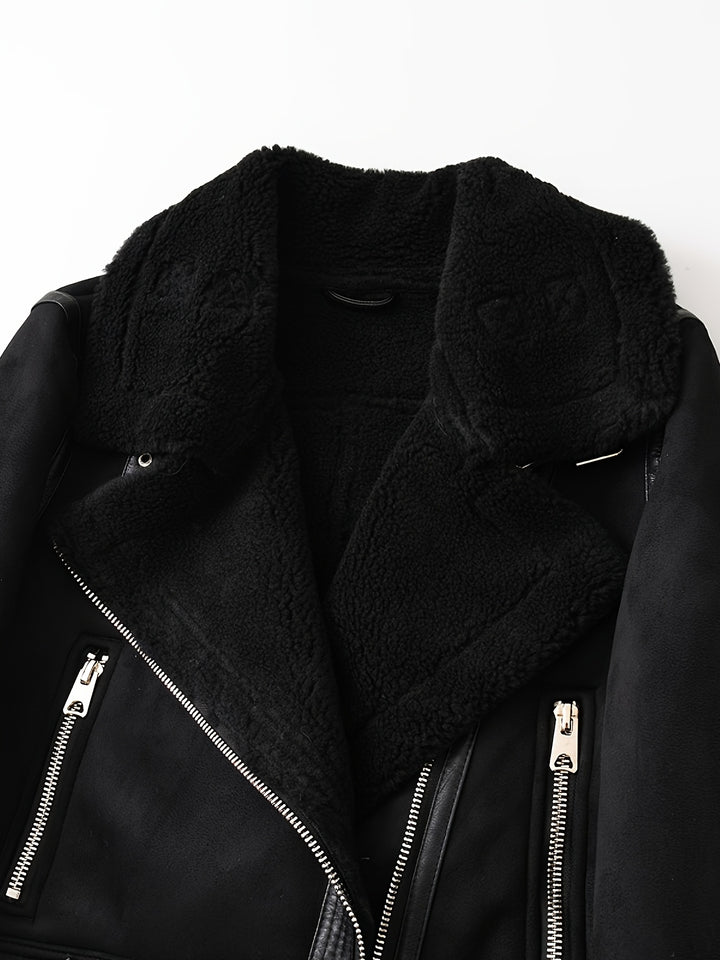 Clara | Belted Aviator Jacket