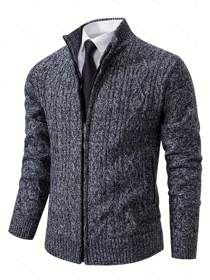 Walter | Textured Full-Zip Cardigan
