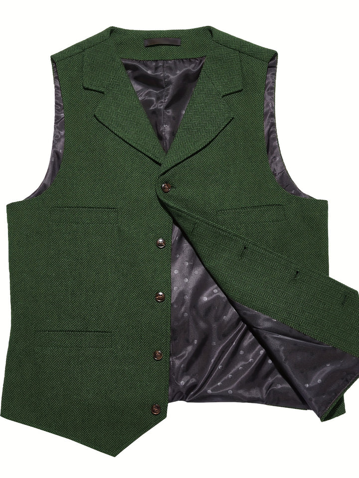 Byron | Refined Herringbone Waistcoat