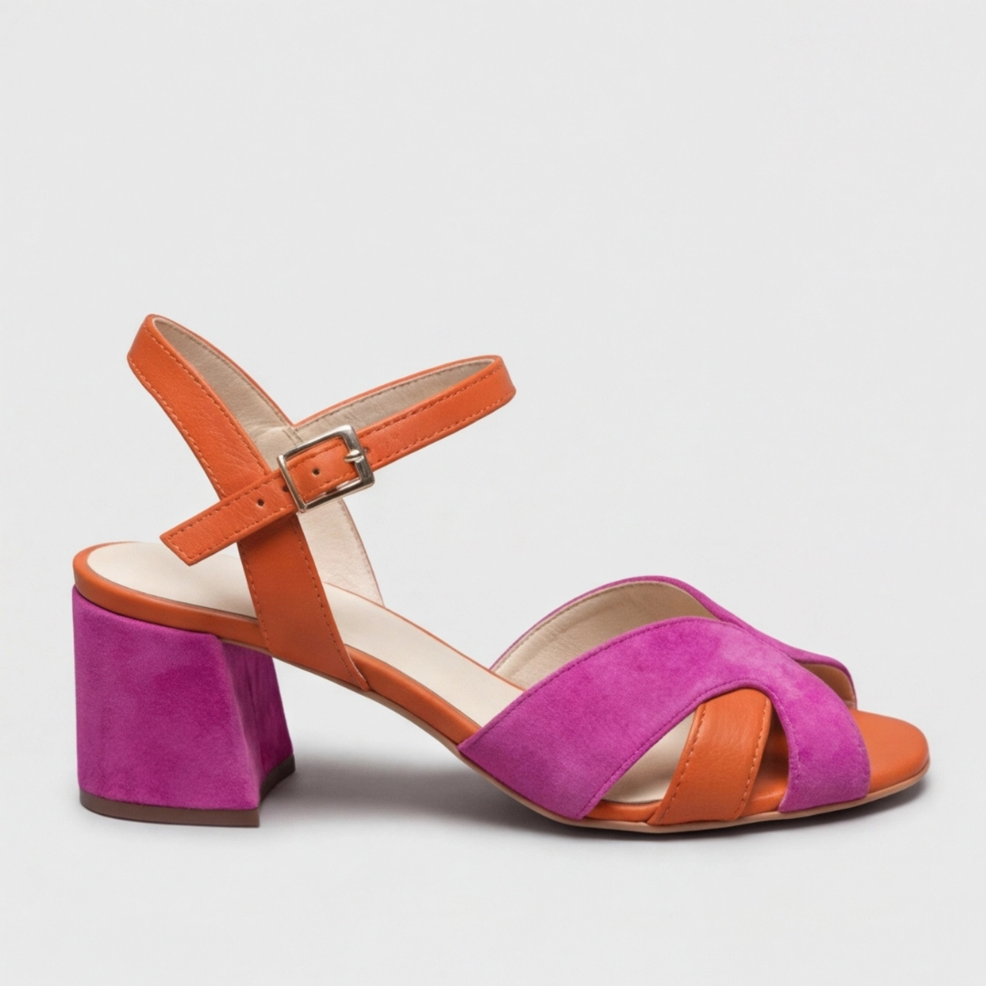 Amanda | Orthopedic Color Block Chunky Heels – Harper & Wells