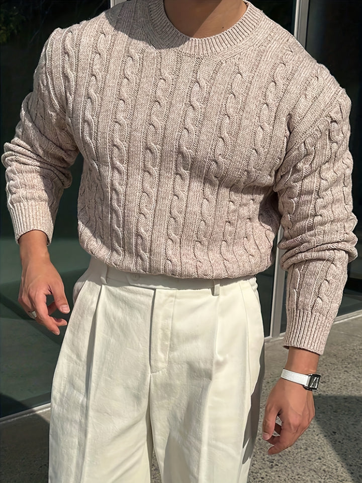 Jonas | Cable Knit Crew Neck Sweater