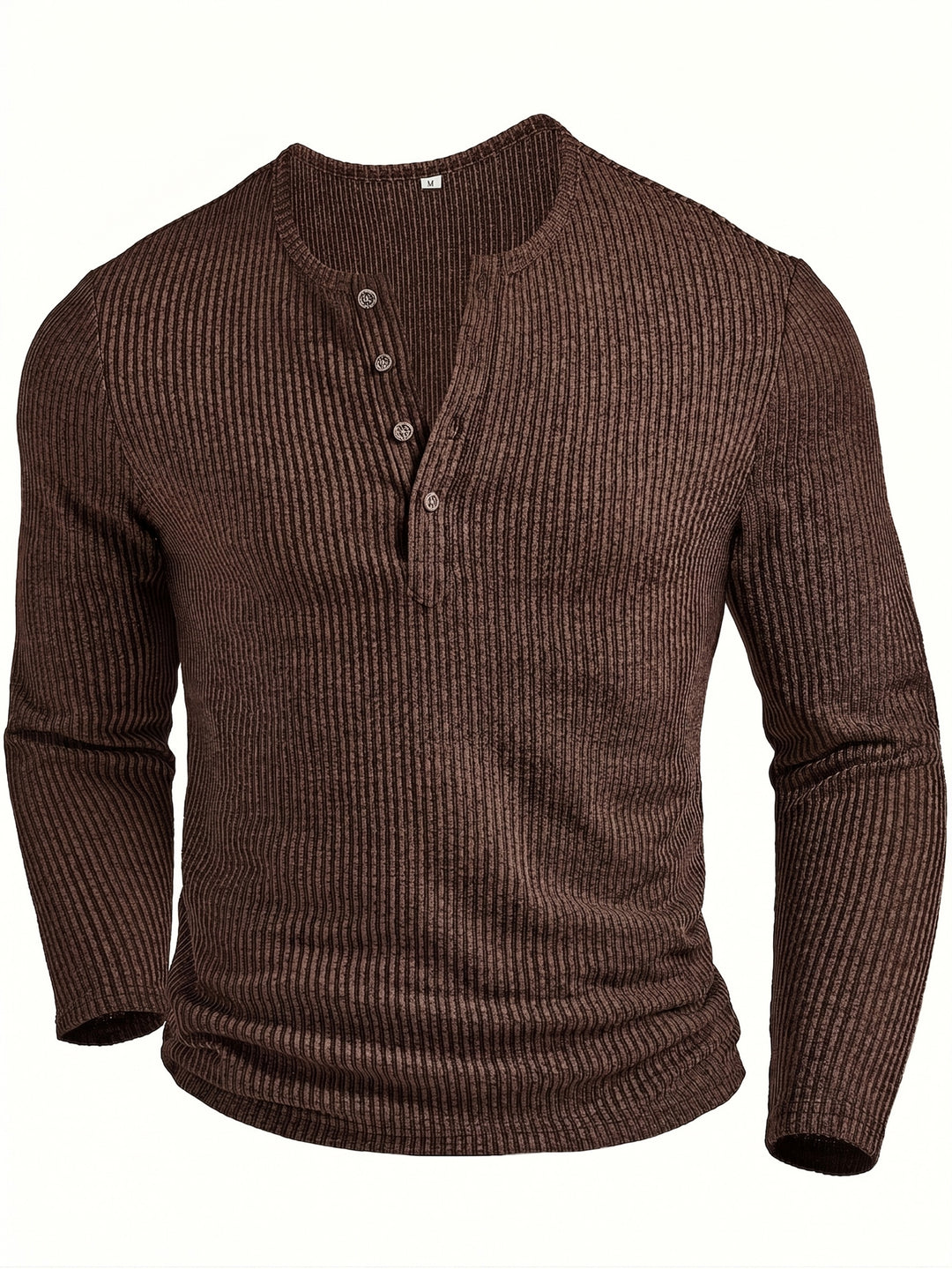 Griffin | Textured Ribbed Henley Shirt