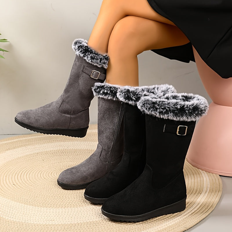 Katherine | Cozy Fur-Trimmed Winter Boots