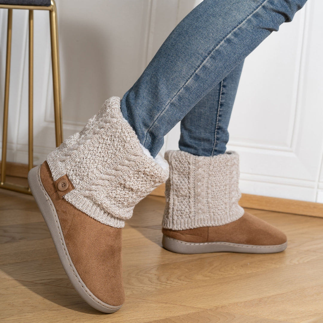Maisie | Cozy Knit-Cuff Boots