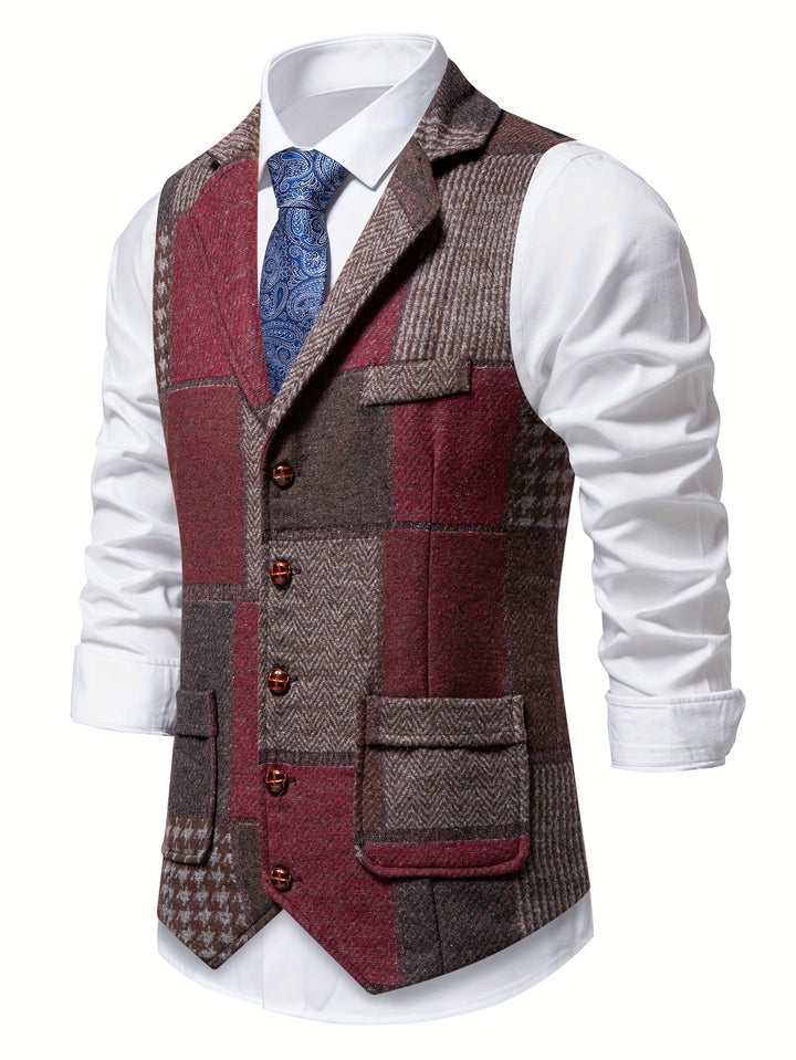 Tobias | Patchwork Tailored Waistcoat