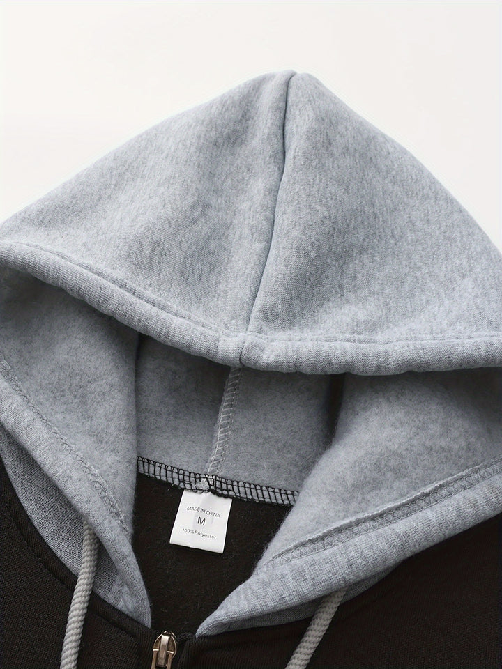 Cedric | Color Block Zip-Up Hoodie