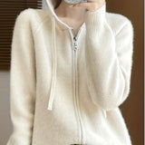Bianca | Hooded Zip-Front Cardigan