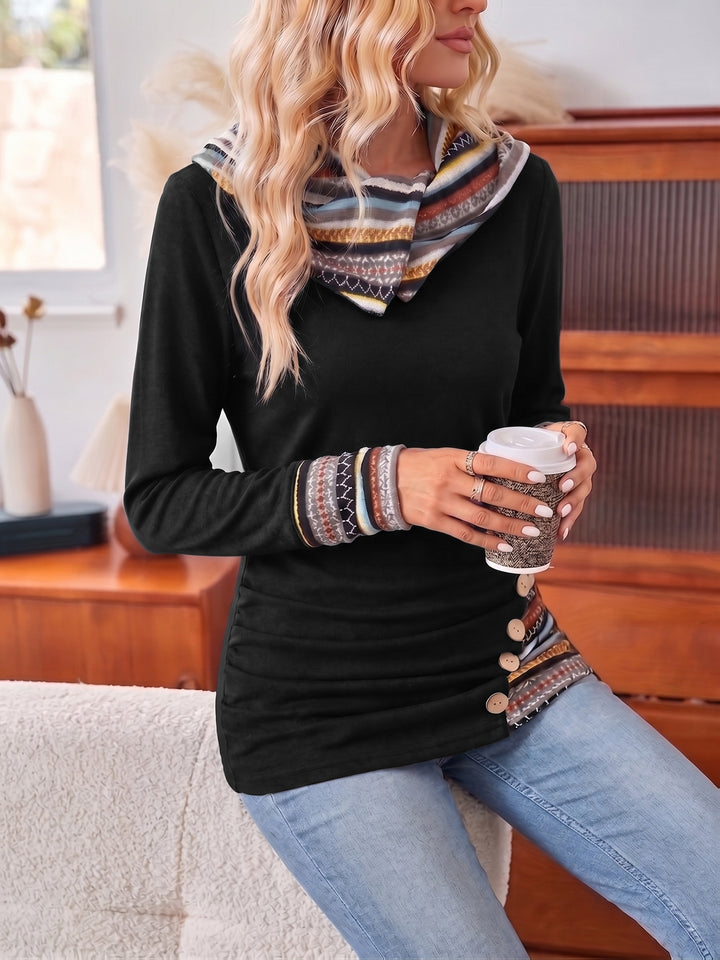 Greta | Patterned Patchwork Hoodie