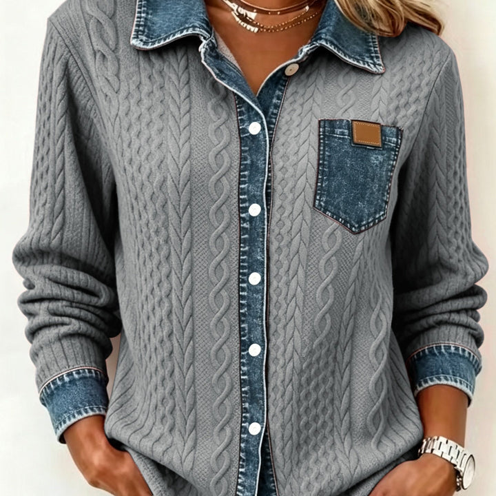 Greta | Textured Button-Up Shirt