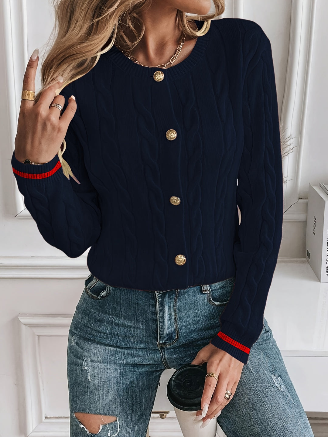 Claire | Refined Cable-Knit Cardigan