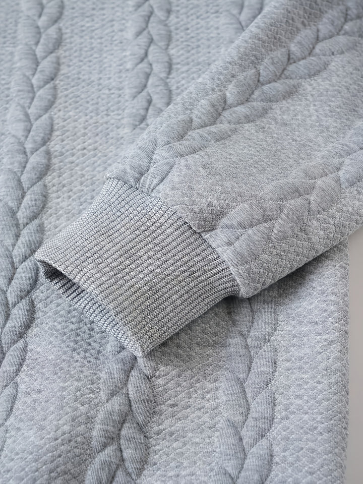 Merritt | Textured High-Neck Sweatshirt