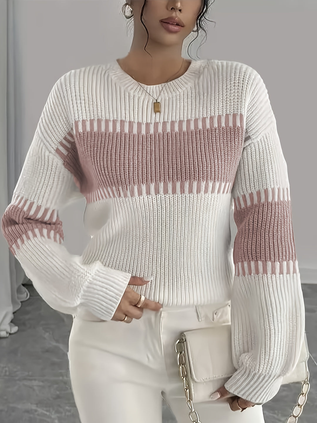 Adelaide | Colour-Block Striped Sweater