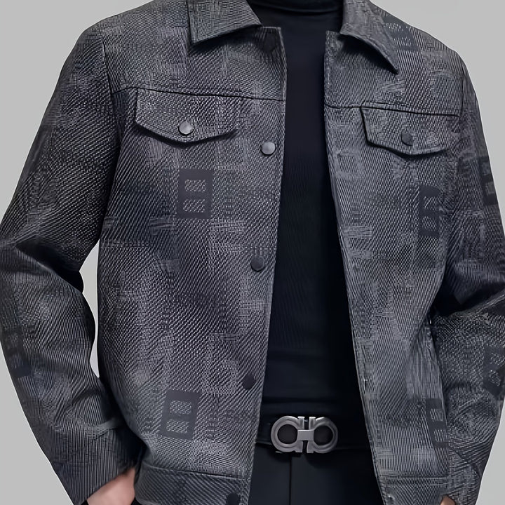 Fletcher | Patterned Trucker Jacket