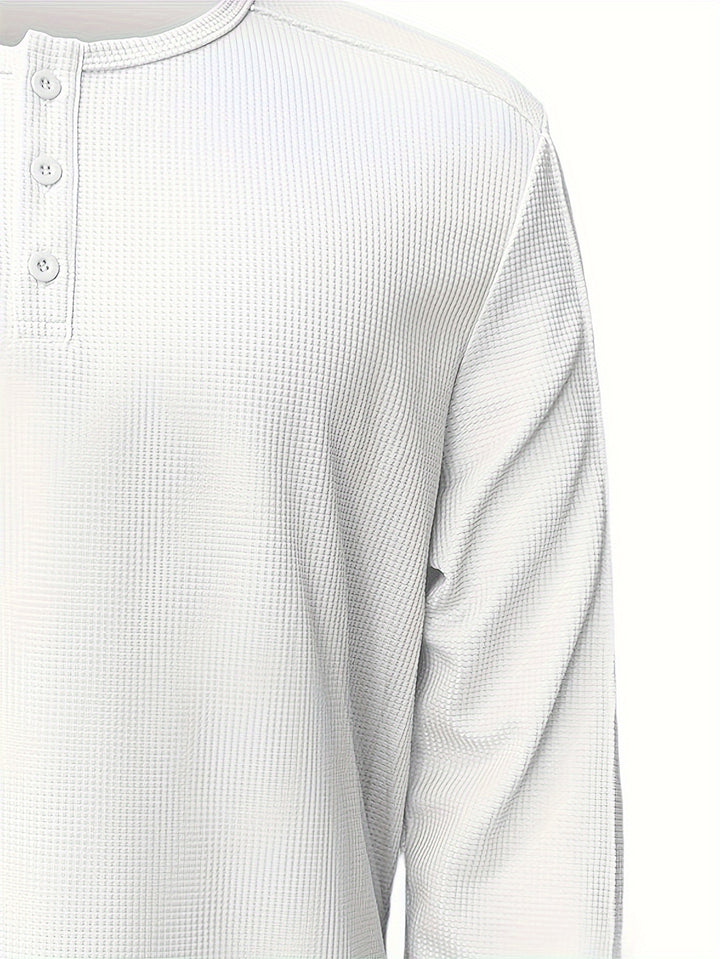 Carson | Textured Long-Sleeve Henley