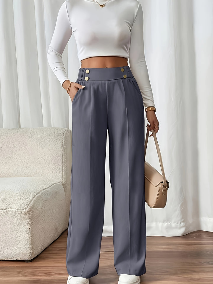 Lydia | Tailored High-Waist Wide-Leg Pants
