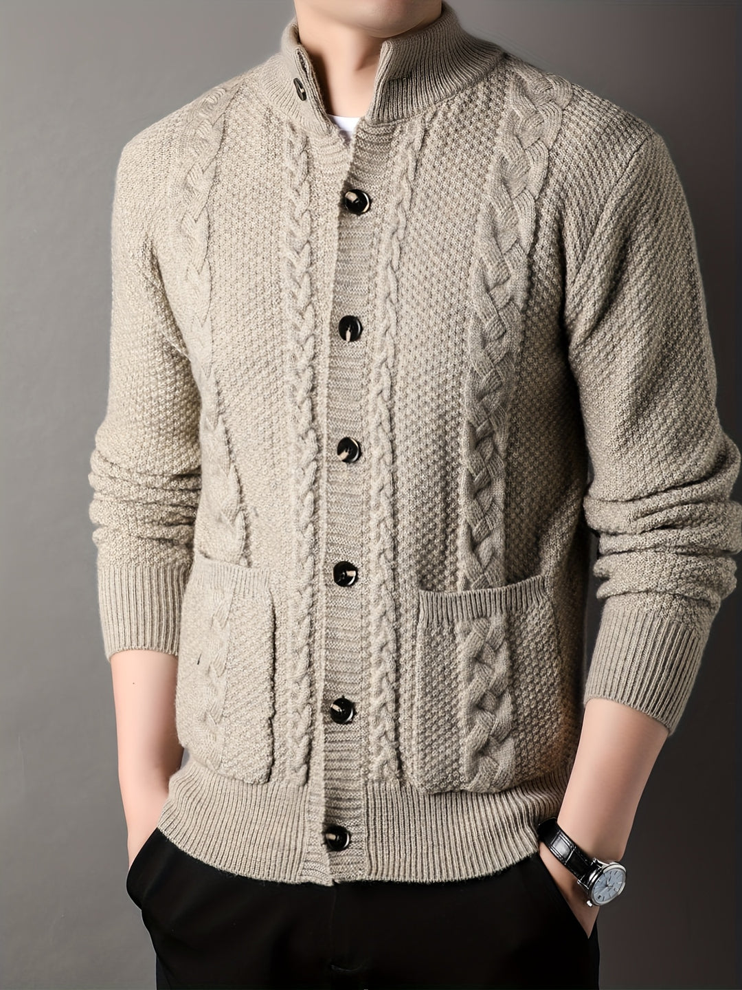 Sinclair | Textured Button-Front Cardigan