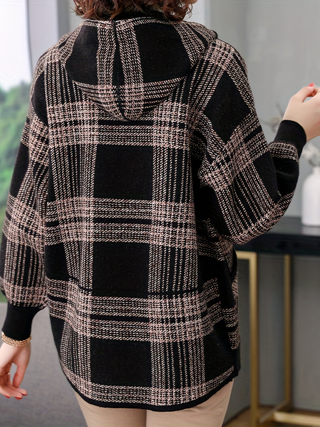 Rosanna | Hooded Checked Zip Jacket
