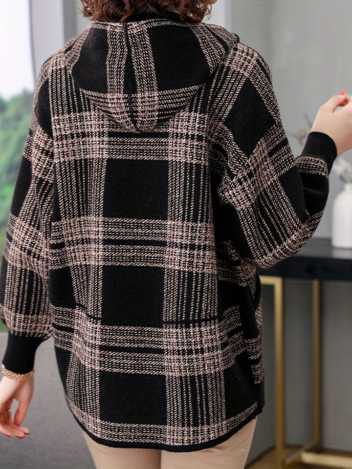 Rosanna | Hooded Checked Zip Jacket