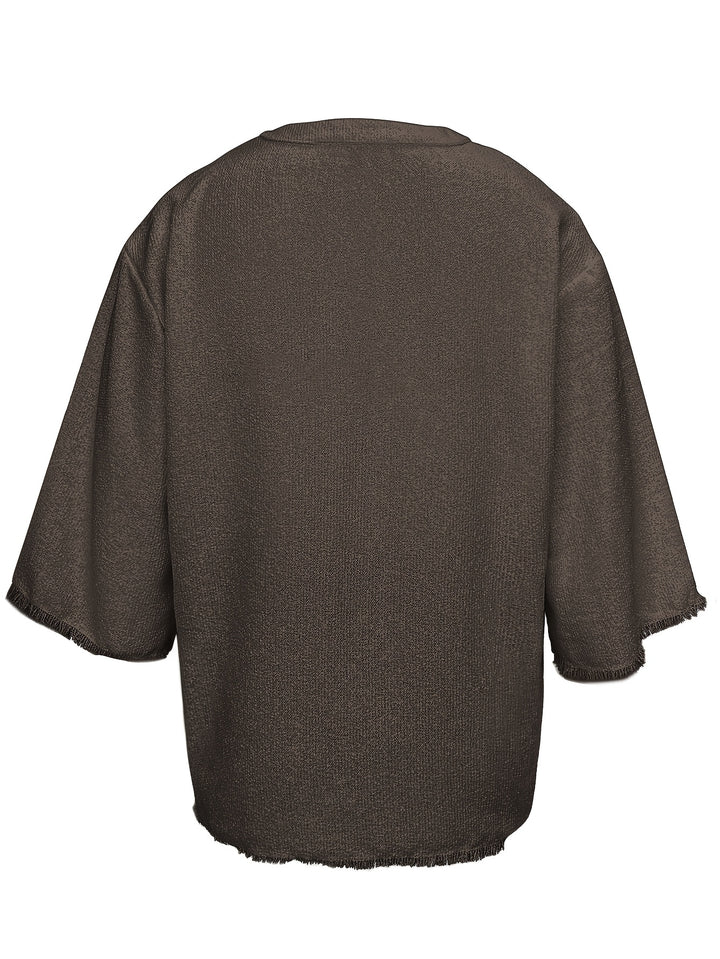 Dorian | Relaxed Lace-Up V-Neck Shirt
