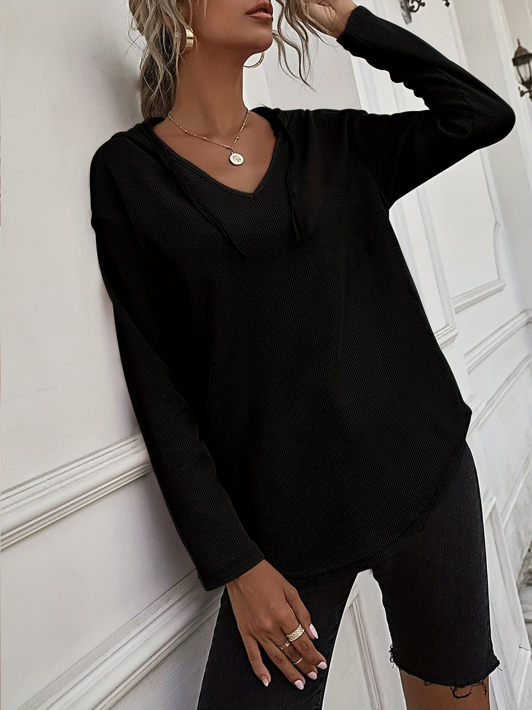 Kendra | Relaxed V-Neck Hoodie