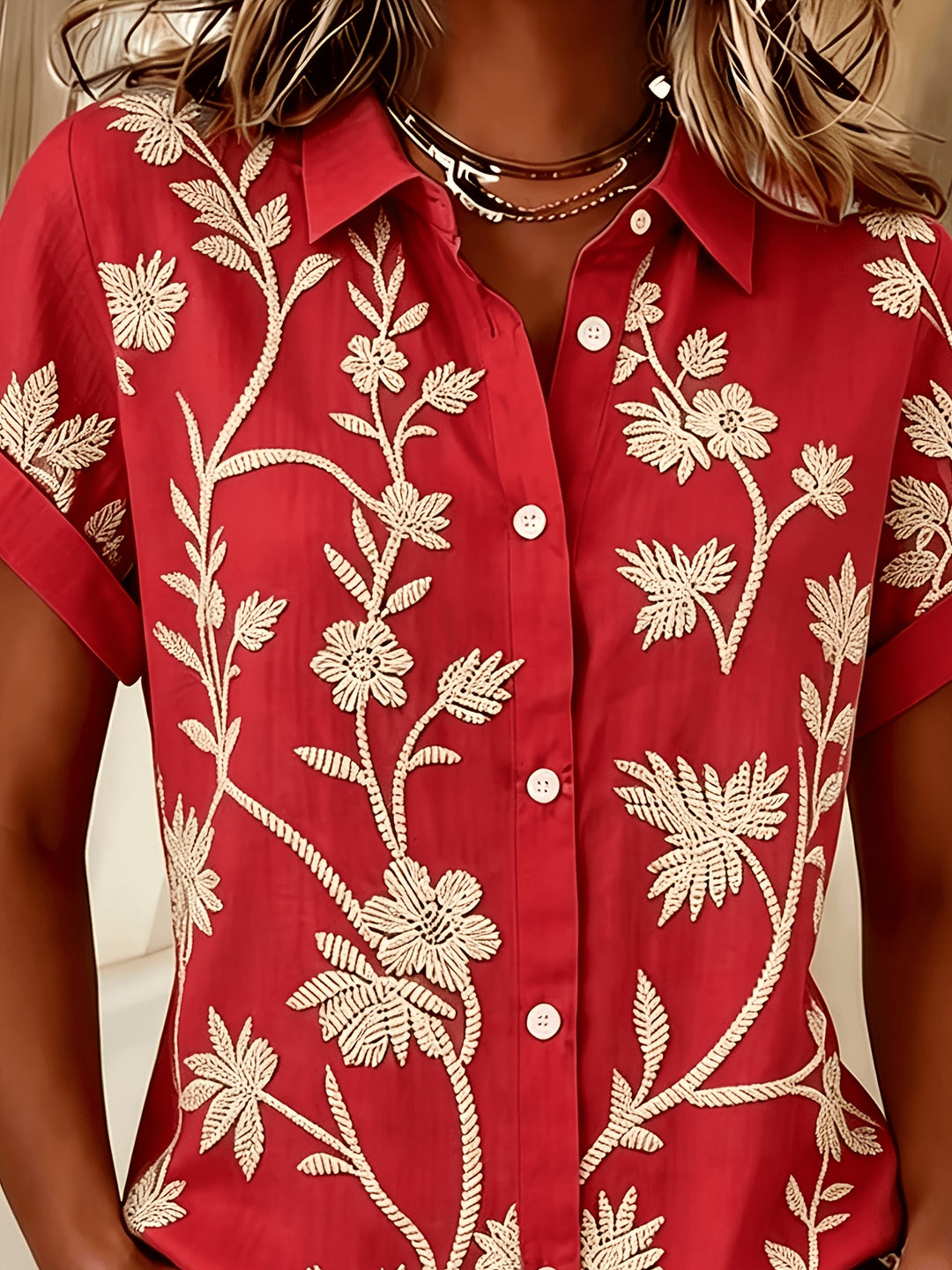 Regina | Botanical Print Shirt