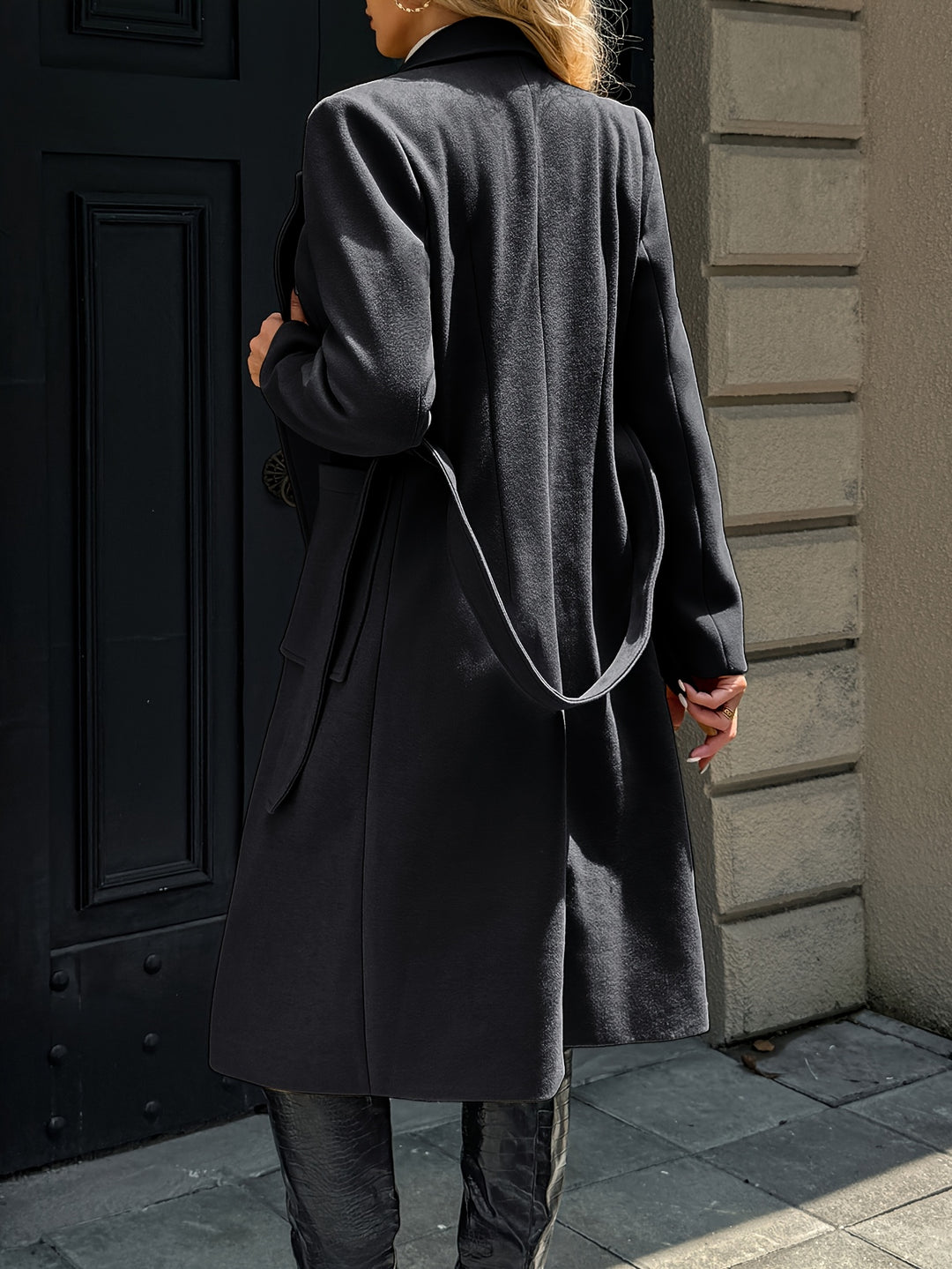 Evangeline | Tailored Belted Long Coat