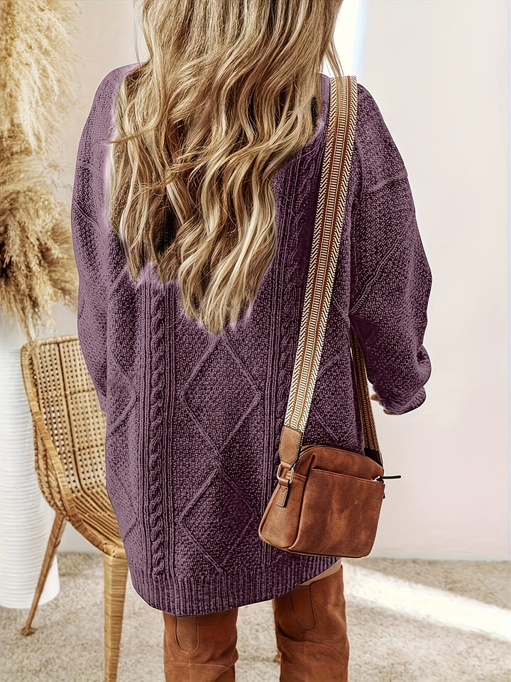 Helene | Cable-Textured Sweater Dress