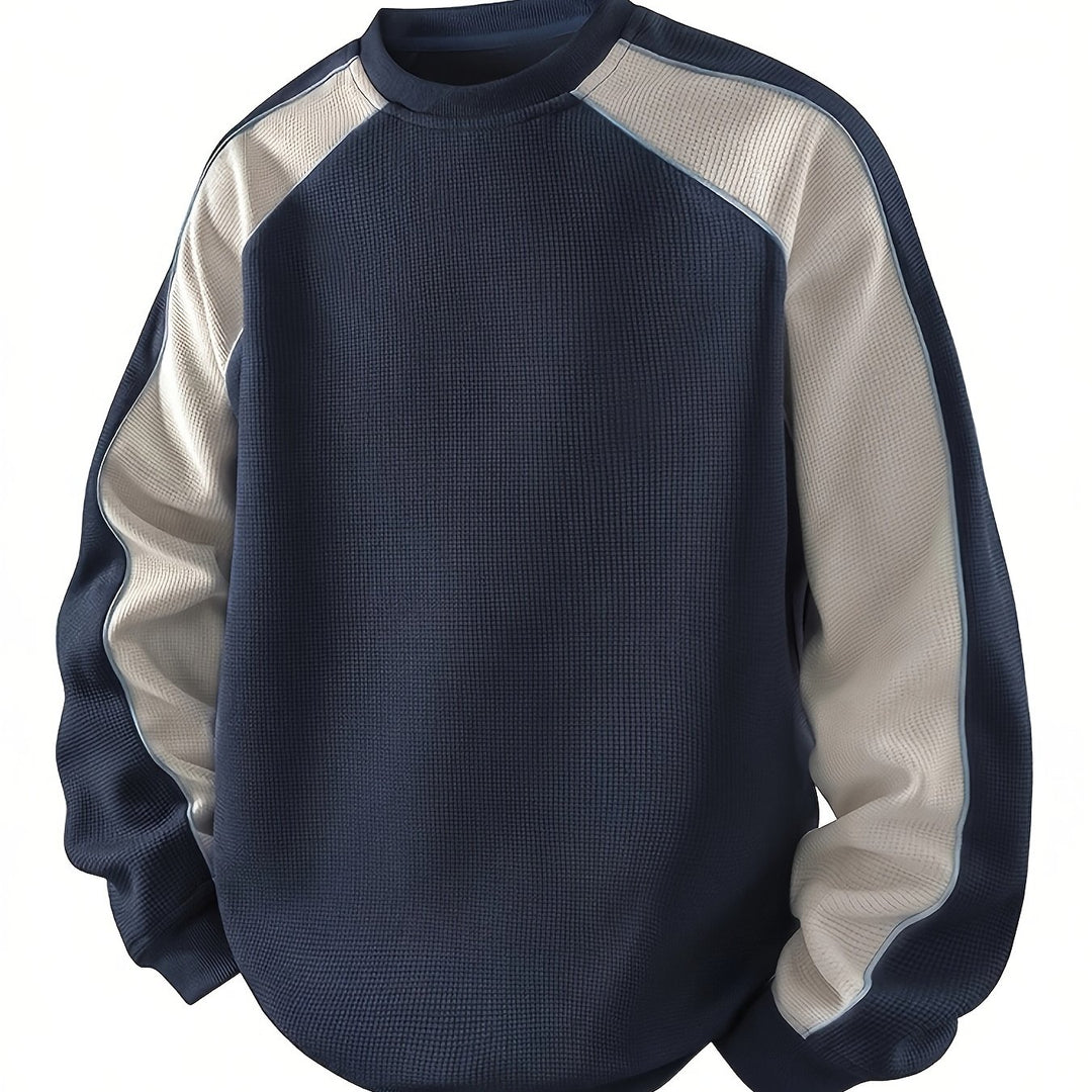 Sheldon | Color-Block Round Neck Sweatshirt