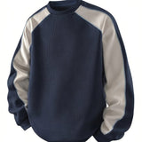 Sheldon | Color-Block Round Neck Sweatshirt