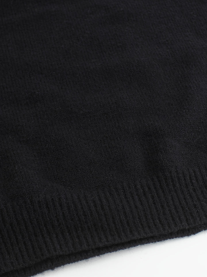 Lydia | Striped-Cuff Ribbed Sweater