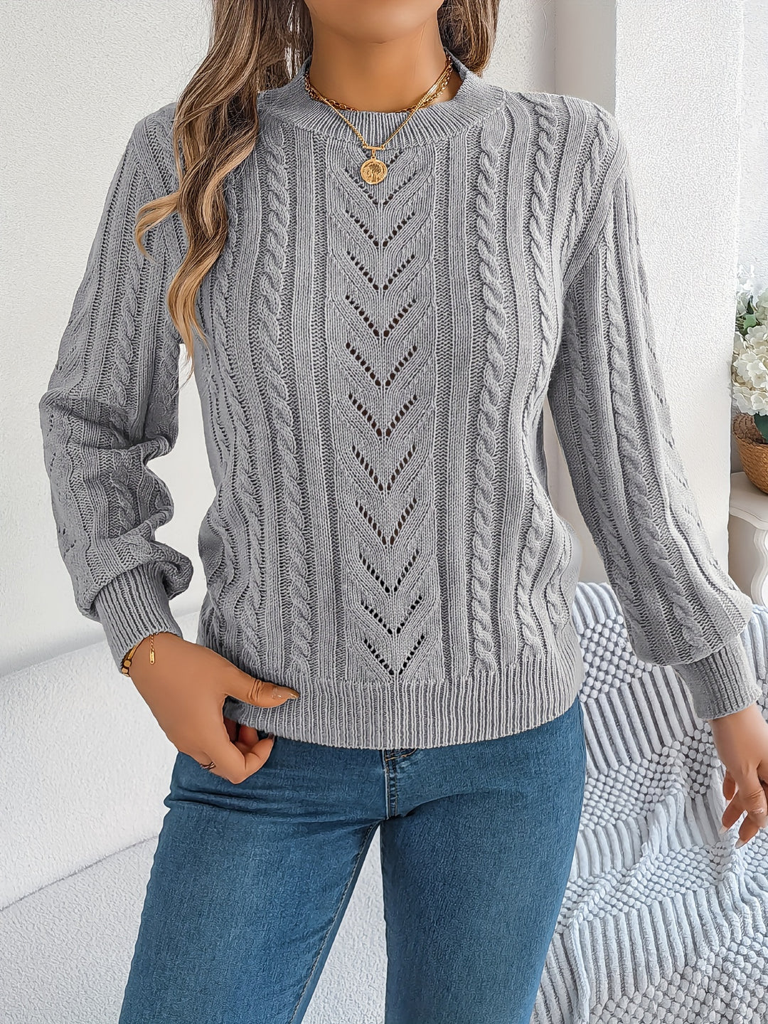 Blythe | Cable-Knit Textured Sweater